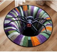 AVSMGP Tappeti Di Halloween 3D Con Molteplici Fantasie A Forma Di Ragnatela, Zucca E Fantasma, Zerbino Effetto Illusione Per Soggiorno, Decorazioni Per Feste E Regali,L,40CM/1' 3.75"