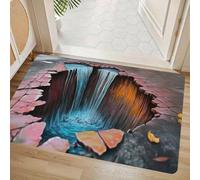 AVSMGP Tappeto 3D con Effetto Ottico A Forma di Buco Senza Fondo, Zerbino per Ingresso Interno Ed Esterno per Arredamento Casa, Sala Giochi, Cortile,Patio, Facile da Pulire,L,40 * 60CM/1'4" × 2'0"