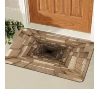 AVSMGP Tappeto 3D con illusione ottica, personalità e creatività, morbido tappetino antiscivolo per porta d'ingresso, per interni, per bagno, doccia, vasca, lavandino, WC, ingresso e zerbino per