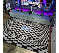 AVSMGP Tappeto Con Effetto Illusione 3D, Tappetino Con Vortice Ottico E Arte Visiva Realistica, Per Soggiorno, Camera Letto, Ingresso, Regalo Per La Casa Facile Lavare,E,1'8"x2'7"/50x80cm