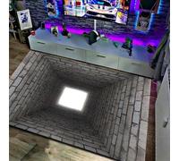 AVSMGP Tappeto Con Effetto Illusione 3D, Tappetino Con Vortice Ottico E Arte Visiva Realistica, Per Soggiorno, Camera Letto, Ingresso, Regalo Per La Casa Facile Lavare,F,1'8"x2'7"/50x80cm