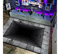 AVSMGP Tappeto Con Effetto Illusione 3D, Tappetino Con Vortice Ottico E Arte Visiva Realistica, Per Soggiorno, Camera Letto, Ingresso, Regalo Per La Casa Facile Lavare,C,1'8"x2'7"/50x80cm