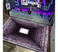 AVSMGP Tappeto Con Effetto Illusione 3D, Tappetino Con Vortice Ottico E Arte Visiva Realistica, Per Soggiorno, Camera Letto, Ingresso, Regalo Per La Casa Facile Lavare,B,1'8"x2'7"/50x80cm