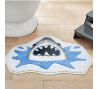 AVSMGP Tappeto Con Illusione Ottica 3D A Tema Squalo, Tappetino Antiscivolo A Pelo Corto Antimacchia Con Effetto Vortice Illusorio - Per Arredamento Domestico, Sala Giochi,F,120×180CM/5'10" x 3'11"