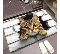 AVSMGP Tappeto Con Illusione Ottica 3D - Effetto "Buco Nel Pavimento" Zerbino Antiscivolo E Lavabile- Materiale Morbido E Spesso in Velluto Per Ingresso E Soggiorno,H,50×80CM/2'7" x 1'8"