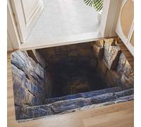 AVSMGP Tappeto Con Illusione Ottica 3D - Effetto "Buco Nel Pavimento" Zerbino Antiscivolo E Lavabile- Materiale Morbido E Spesso in Velluto Per Ingresso E Soggiorno,J,60×90CM/2'7" x 1'8"