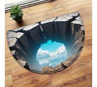 AVSMGP Tappeto Con Illusione Ottica 3D - Effetto "Buco Nel Pavimento" Zerbino Antiscivolo E Lavabile- Materiale Morbido E Spesso in Velluto Per Ingresso E Soggiorno,F,50×80CM/2'7" x 1'8"