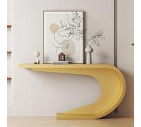 AVSMGP Tavolo consolle industriale - Tavolino sottile per ingresso con piastra rettangolare, moderno per soggiorno, corridoio, foyer e dietro il divano, oro, 100 cm/39