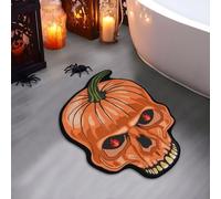 AVSMGP Zerbino Di Benvenuto Per Halloween, Tappeto Con Illusione Ottica 3D Motivo Con Ragno E Pipistrello A Forma Di Zucca Per Arredamento Casa, Sala Giochi, Cortile,W,50×80CM/19.69×31.5"