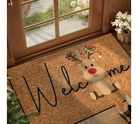 AVSMGP Zerbino Natalizio 3D Per Porta D'ingresso, Carino Tappeto Di Halloween Tappetini Di Benvenuto Antiscivolo E Assorbenti Per Soggiorno, Cucina, Interni Ed Esterni,E,120x160cm(47 x63")