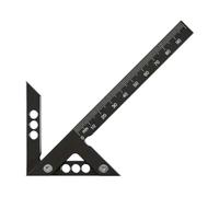 AVUELOI Centratore e righello 105mm 45° 90° in lega di alluminio,ruler angolo,strumenti marcatura,misura centramento,regla falegname,strumenti falegnameria,precisione,nero,accessori fai-da-te