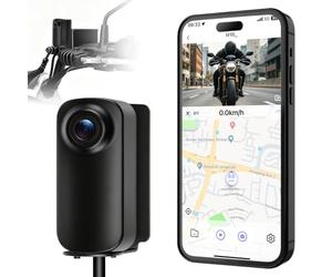 Avutrel 1296P Dash Cam per Motocicletta con Connettività Internet Caméra da Casco Acquea IP67 con Visione Notturna e Angolo di Visione Ampio da 146°, ACC 8-100V, Moto Off-Road, Scooter e E-Bike