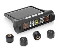 Avutrel TPMS Sistema di Monitoraggio,della Pressione degli Pneumatici, Ricarica Solare/USB, Allarme Temperatura, Auto On/Off per Camper, Berlina, SUV, Monovolume, Rimorchio, 4 Sensori Esterni (3.5bar)