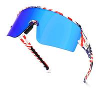 AVV Occhiali da sole polarizzati da ciclismo, protezione UV400, per pesca, guida, corsa, baseball, per uomo e donna