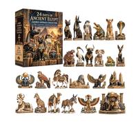 Avvento Animali Mitologia Egizia Calendario Avvento 24 Giorni Con Countdown | Figure Animali Mitologiche In Acrilico 2D Per Appassionati Di Storia Collezionisti Appartamento Soggiorno