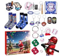 Avvento Baseball Natale 24 Giorni di Countdown per Natale | Bracciale Baseball Gioiello Per Fan Bambini Adolescenti Appassionati Giocatori Collezionisti Raduni Attività Eventi Festa a