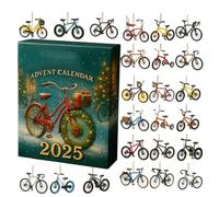 Avvento/calendario Per Bicicletta, Con Decorazioni Natalizie Riutilizzabili, Materiale Acrilico, Set Creativo Per Il Conto Alla Rovescia Per Bici Di 24 Giorni, Decorazioni Per L'avvento A Tema Bici, D