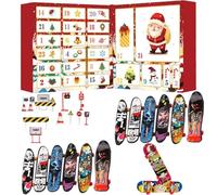Avvento con skateboard da - Mini set da collezione di giocattoli per le vacanze, pacchetto creativo da scrivania natalizio, divertente pacchetto di attività invernali per bambini, selezione di re