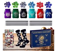 Avvento Countdown Calendar - 24 Day Activity Pack, Colorful Dice Pouches, Stylish Necklaces, Fun Stickers, Warm Socks, Daily Entertainment | Holiday Countdown Gift Calendar For Teens Kids Adults