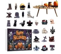 Avvento da collezione di Halloween spaventoso - Decorazione per la casa statue inquietante | Figurine horror del conto alla rovescia a 24 giorni | Centrotavola stagionale del da davanzali