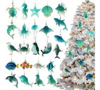 Avvento Degli Animali Marini - Conto Alla Rovescia Per L'arrivo In Acrilico, Avventi In Marino Della Vita Marina, Ciondolo Con Ornamenti Della Vita Marina | Decorazioni Natalizie 'Avvento In