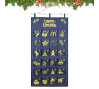Avvento Del Calendario Con Tasche-borsa Per Sospensione Del Conto Alla Rovescia Di Natale A 24 Giorni, Organizzatore Di Stoccaggio In Tessuto Riutilizzabile | Decorazione Per Le Vacanze Per La Scuola