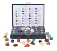 Avvento Del Calendario Di Natale - 21.5x14.7x3cm Calendari Di Conto Alla Rovescia Di Natale, Sofisticata Collezione Di Minerali Minerali GEM 24 Giorni Per Bambini Donne Uomini Adolescenti Ragazzi Raga