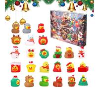 Avvento del calendario di Natale - Countdown to Christmas Duck Decoration | Toys Mini Figure 24-Days For Men Women Teens Boys Girls Kids Party Birthday Adulti