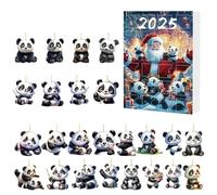 Avvento del calendario natalizio 2025 | 24 giorni 2d Panda Charm Calendar Avvent 2025 - Decorazioni per la casa a sospensione festosa per le filiali delle porte Finestra di entrata per esterno