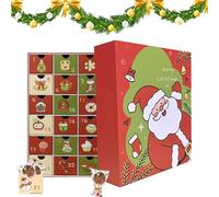 Avvento del calendario vuoto | 13.78 pollici di carta ripiena a 24 griglie per imballaggi regalo per il conto alla rovescia per le vacanze fai -da -te Porta del trattamento di gioielli