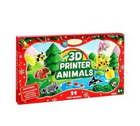 Avvento Di Natale Animali Stampati 3D 24 Pezzi Mini Decor Articolati E