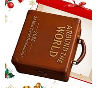 Avvento Di Natale Nel Mondo,Decorazioni In Acrilico 2D - Pendente Conto Alla Rovescia 24 Giorni Destinazioni Viaggio | Per Casa Albero Di Natale Specchietto Retrovisore