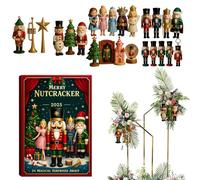 Avvento Di NATALE NURNACHER - 28x16cm Acrylic Flat Christmas Nutcracker Ornaments | Avvento Del Conto Alla Rovescia Per Il Capodanno Di 24 Giorni Per Auto, Casa, Dormitorio, Finestra, Camera D
