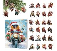 Avvento di Natale per cani 2025 - per cani, 24 giorni decorazione per le vacanze in acrilico 2d, calendario per il conto alla rovescia per l'albero di Natale a casa ritorna marcatura va