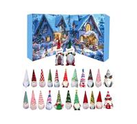 Avvento Gnome Di Natale - Avvento Da Bambola Da Collezione 24 Giorni | Decorazione Di Gioia Gnoma Di Natale | 8.27x1.77 Pollici, Carta Più Peluche Figure Di Bambola Per Pendenti Ornali Decorazi