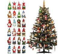 Avvento natalizio, calendario 24 giorni di gnomi natalizi, 2D, per collezionisti di Natale, famiglia, adolescenti, tavolo, auto, mensola, finestra,