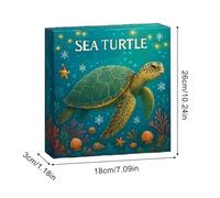 Avvento Natalizio Di Tartaruga Marina - Arredamento Acrilico 2d 24 Giorni, Avventura Di Tartaruga Marina Di Natale | Calendario Del Conto Alla Rovescia Di Turtle Sea Turtle 2025 - Per Le Porte Della P