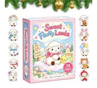 Avvento Pecora Decorazioni Pecorella Piatta 2D | 24 Pezzi Calendario Conto Alla Rovescia Per Natale Per Festività Capodanno Party Festività Capodanno Party