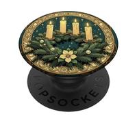 Avvento Speranza, Pace, gioia e amore Art NouveauChristmas PopSockets PopGrip Adesivo