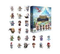 Avventura Advent,Collezionabili in Acrilico 2D,Scatola Avventura Conto Alla Rovescia 24 Pezzi | Per Adulti E Giovani Natale Casa Festa Maniglia a Porta Interno 'Auto Stanza Dei Giochi