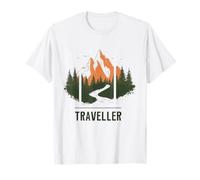 Avventura dei viaggiatori - Picchi delle montagne della Maglietta