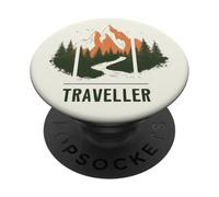 Avventura dei viaggiatori - Picchi delle montagne della PopSockets PopGrip Adesivo