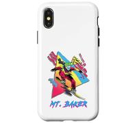 Avventura di snowboard colorata sul Monte Baker Custodia per iPhone X/XS