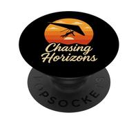 Avventura in volo libero del pilota dell'ala delta del delta del del PopSockets PopGrip Adesivo