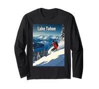 Avventura Invernale sugli Sci sul Lago Tahoe Maglia a Manica
