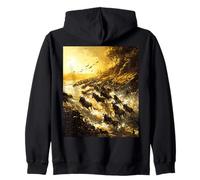 Avventura nella Migrazione degli Gnu Felpa con Cappuccio