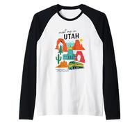 Avventura panoramica in Treno Escursionistico dello Stato dello Utah Maglia con Maniche Raglan