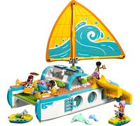 Lego friends 42664 avventura catamarano: barca, 4 mini bamboline 8+