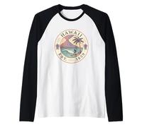 Avventura Tropicale nella Cultura Surf delle Hawaii Maglia con Maniche Raglan