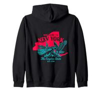 Avventura Urbana Vintage A New York Felpa con Cappuccio